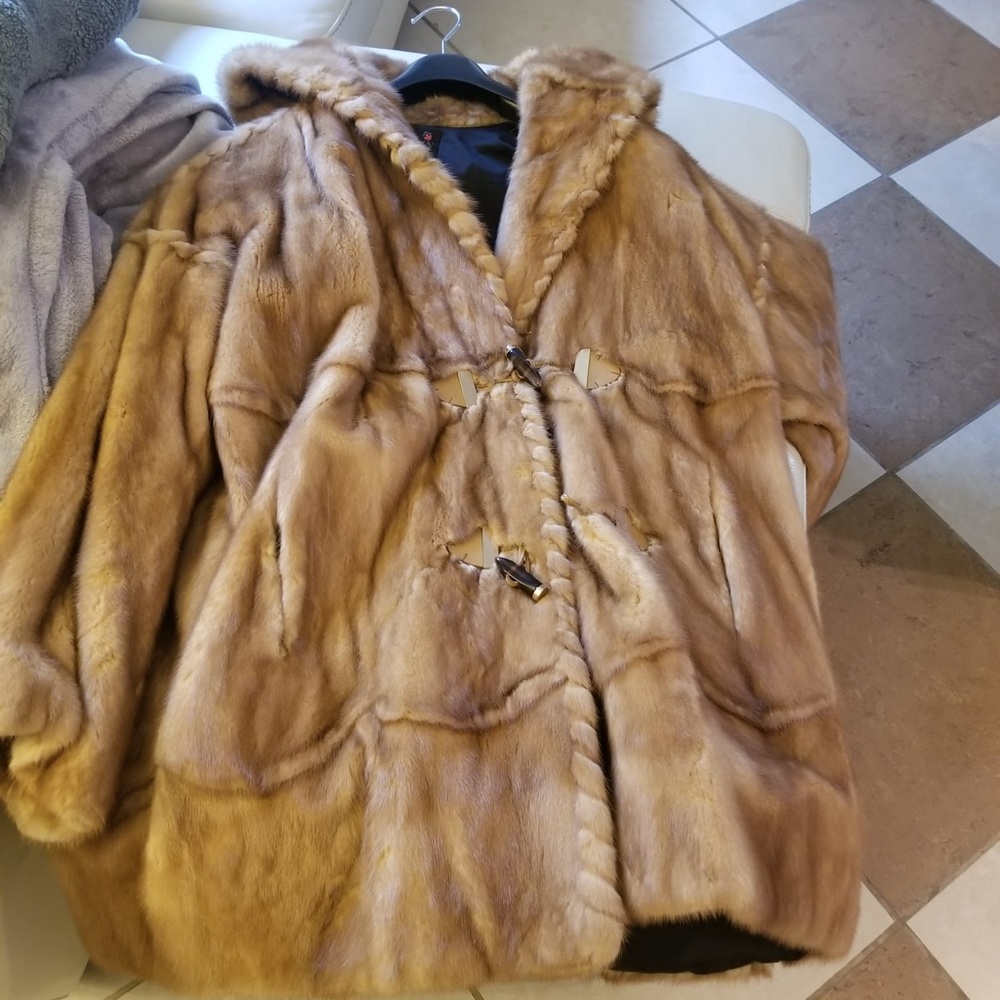 Authentic mink fur coat